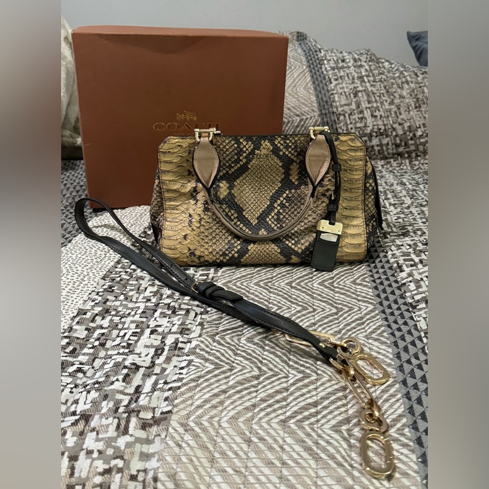 Coach Python Snake Skin Purse